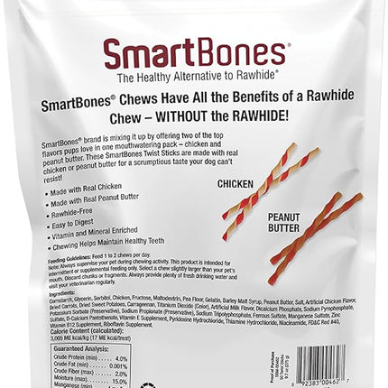 SmartBones Twist Sticks, Treat Your Dog to a Rawhide-Free Chew Made with Real Chicken and Vegetables