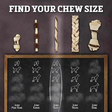 Buffalo Range Rawhide-Free Dog Treats – Natural Jerky Twists Made with Grass-Fed Buffalo – Hickory Smoked Flavor High Protein Chews for Dogs – Healthy Rawhide Alternative – 40 Count