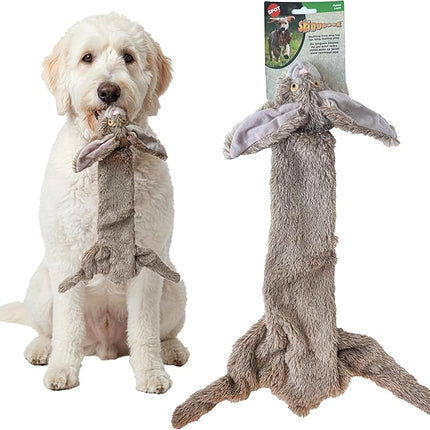 SPOT Skinneeez Rabbit 22 Inch Stuffing-Free Plush Dog Toy with Dual Squeakers – Long Interactive Chew Toy for Medium and Large Dogs – Mess-Free Play for Light & Moderate Chewers
