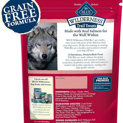 Blue Buffalo Wilderness Wild Bits Soft & Chewy Training Treats for Dogs, Grain-Free, Salmon Recipe, 4-oz. Bag