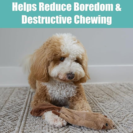 SPOT Skinneeez Beaver Dog Toy – 14" Stuffing-Free Plush Squeaky Dog Toy, Durable Interactive Toy for Small & Medium Dogs, Light to Moderate Chewers, Mess-Free Play