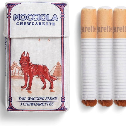 Nocciola Squeaky Sounds Puff Stick Dog Toys, Funny Interactive Plush Pitbull Husky Frenchie Pug Puppy Toys for Small to Medium Breed, Dog Accessories Boy Gifts- CHEWGARETTE