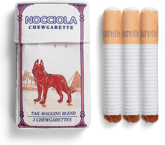 Nocciola Squeaky Sounds Puff Stick Dog Toys, Funny Interactive Plush Pitbull Husky Frenchie Pug Puppy Toys for Small to Medium Breed, Dog Accessories Boy Gifts- CHEWGARETTE