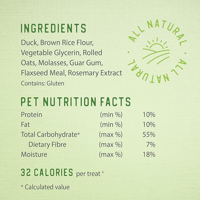 Caledon Farms Chewy Duck Sticks Dog Treats, No Additives, Preservatives Free, 7.8oz (pack of 1)