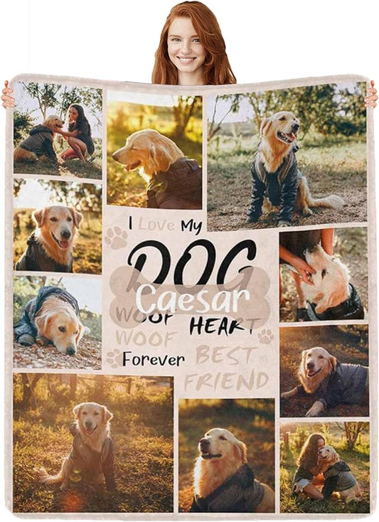 Artsadd Dog and Cat Memorial Gifts, Pet Loss Memorial Blanket, Custom Dog Blanket, Personalized Dog Remembrance Gifts, Loss of Dog or Cat Remembrance Sympathy Grief Condolence Bereavement Gifts