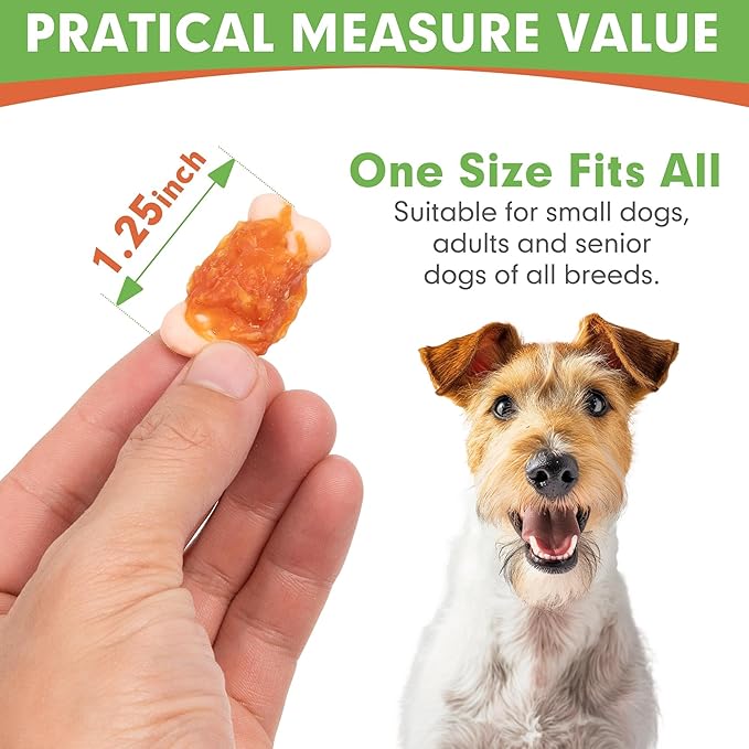 MON2SUN Dog Treats, Mini Chicken Wrapped Biscuits with Added Vitamins, Healthy Training Snacks for Small Medium and Large Dogs, 21.16oz