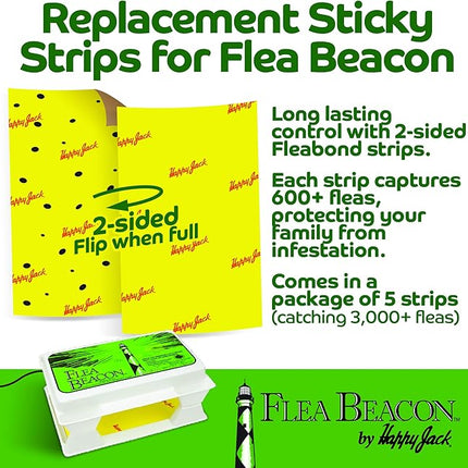 Happy Jack Gardstrips Replacement Glue Pads for Flea Traps, Attracts & Traps Indoor Fleas, Breaks Breeding Cycle, Safe, Fast, Clean, Easy Way to Kill Pests, USA 5 pk