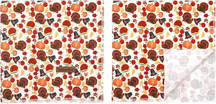 Lionheart glory Turkey Dog Bandanas Fall 1 Pack Washable Soft Dogs Scarf, Square Adjustable Girl Boy Dog Bandanas for Medium Large Dogs Holiday