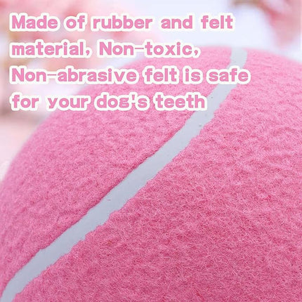 Big Tennis Ball for Dogs, Giant Dog Tennis Ball Toy Large Outdoor Sports Gift for Small Medium Large Dog (Pink, 9.5 inch)