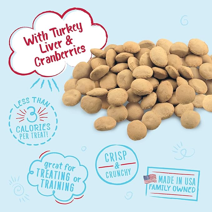 Charlee Bear Original Dog Treats, Turkey Liver & Cranberries, 16 oz (Pack of 2)