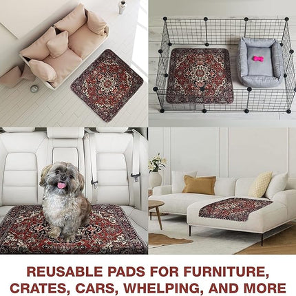 PUPIBOO Washable Pee Pads for Dogs and Cats - Super Absorbent Reusable Puppy Training Pads - 100% Waterproof, Leak-Proof & Non-Slip Whelping Pads for Pet Housebreaking