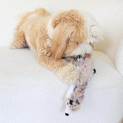 SPOT Skinneeez Extreme Quilted Raccoon - Durable, Stuffing Free Dog Toy with 4 Layers of Diamond Stitched Fabric & 2 Squeakers- Ideal for Small & Medium Aggressive Puppies and Dogs- 14in