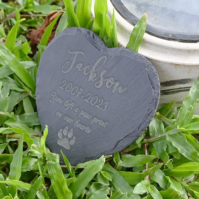 Personalized Pet Memorial Stones - Pet Memorial Gifts for Dogs - Pet Loss Gifts - Sympathy Gifts for Loss of Pet Dog - Gifts for Loss of Pet - Dog Passed Away Gift, 4''×4''/10×10cm