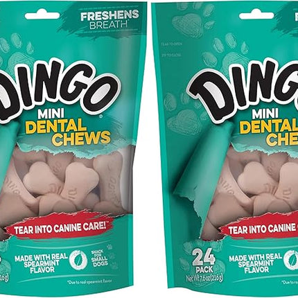 Dingo Denta Treats Teeth Whitening Mini Chews, 48 Pack, Flavourless, 7.6 Oz