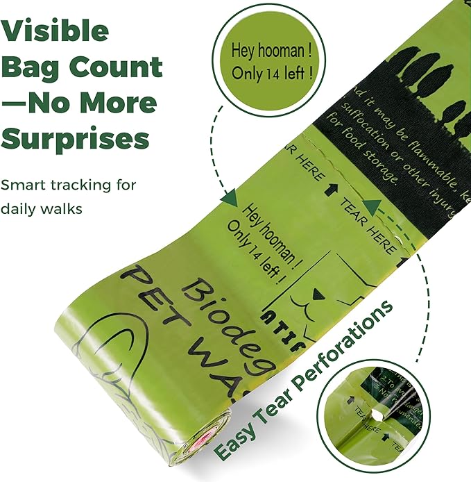 Biodegradable Dog Poop Bags 720 Count 48 Rolls, Leak Proof and Thicken Pet Poop Bag (Scented)