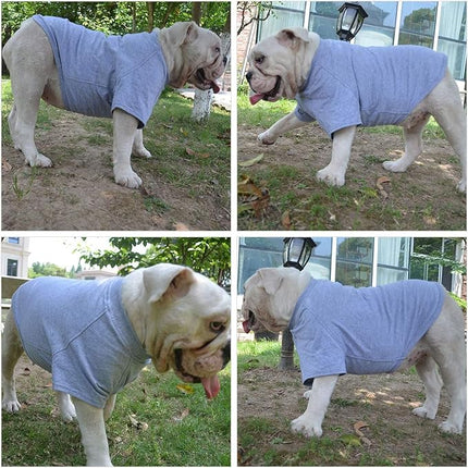 Lovelonglong 2019 Pet Clothing Dog Costumes Basic Blank T-Shirt Tee Shirts for Medium Large Dogs Gray XXXL