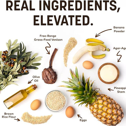 Earth Animal No Hide Chews - Long Lasting Rawhide Free Medium Dog Chews Rolls, Venison - 2 Count