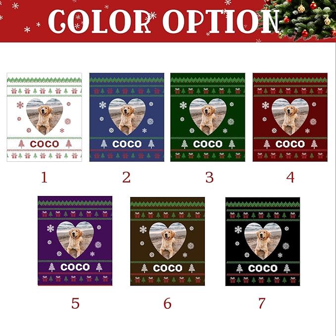 Custom Christmas Dog Blanket Gifts, Personalized Pet Blanket with Name, Customized Throw Blanket with Photo Name, for Pet Lovers, Dog Memorial Gifts for Loss of Cats Dogs