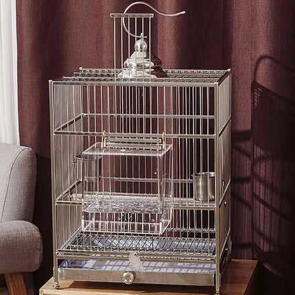 Bird Bath Cage, No-Leakage Bird Bathtub with Hanging Hooks Cage Accessory for Small Bird Parrots Lovebirds Canary Portable Shower