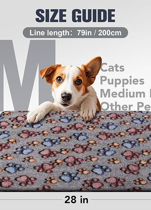 Cat Heating Pad, Waterproof Pet Heating Pad for Cats Dog Indoor, 11 Adjustable Temperature Cat Warming Bed Mat with Timer, Indoor Heated Bed with Chew Resistant Cord (M: 28'' L X 18'' W)