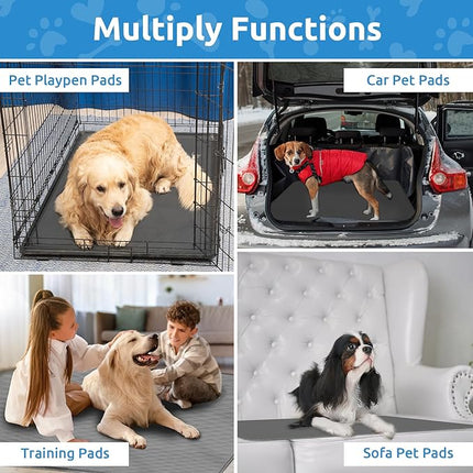 CoolShields Washable Puppy Dog Pee Pad, 72" X72" Extra Large, Waterproof Whelping Training Pet Mat for Playpen, Crate, Potty, Floor, Bed, Sofa and Trunk, Reusable Pee Pads for Dogs, Cats, Bunny