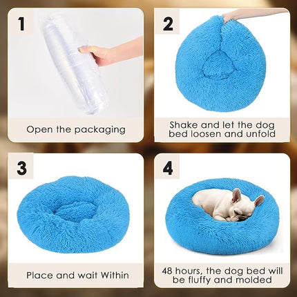 Dog Beds Large Sized Dog and Cats, 32in Pet Beds for Large Pet, Washable Indestructible Extra Large Dog Bed (Light Blue)