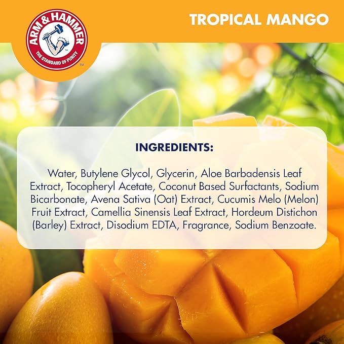 Arm & Hammer for Pets Heavy Duty Multipurpose Bath Wipes for Dogs | All Purpose Dog Wipes Remove Odor & Refresh Skin for Pets | Fruity Mango Scent, Two (2) 100 Count Packs of Pet Wipes
