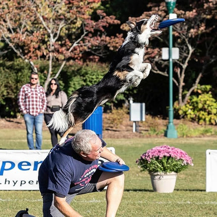 Hyperflite K-10 Jawz Blue Disc • for Dogs Over 16" • 8.75 Inch / 155 Grams • Puncture Resistant • Made in The USA