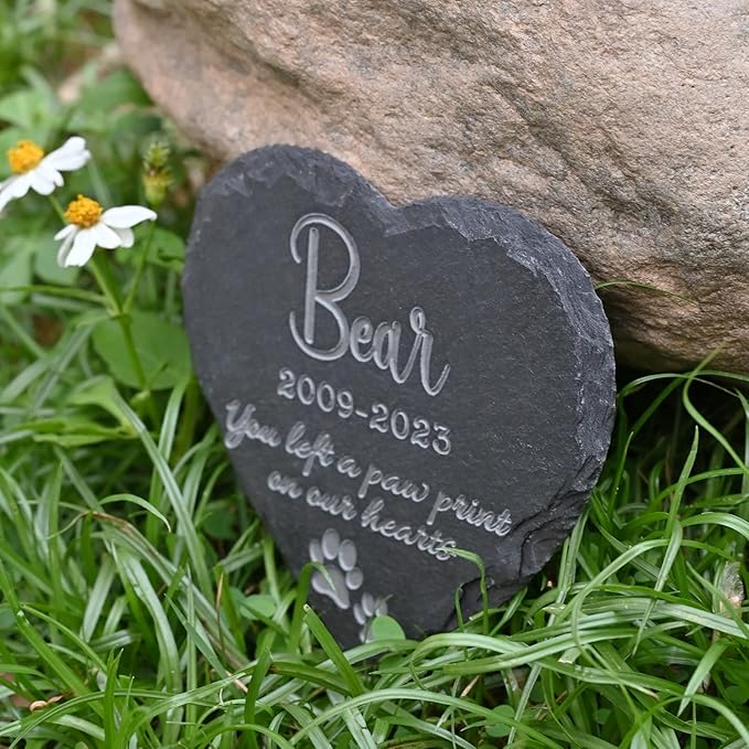 Pet Memorial Stones Personalized, Pet Memorial Gifts for Dogs, Cat Memorial Gifts, Loss of Dog Sympathy Gift, Loss of Cat Gifts, Dog Gifts, Remembrance Gifts, 4''×4''/10×10cm
