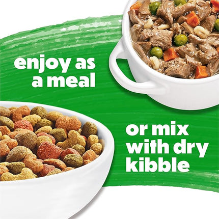 Purina Beneful Protein Gravy Wet Dog Food Variety Pack Freshly Prepared Meals Stew - (Pack of 6) 10 oz. Tubs