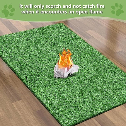 Artificial Grass for Dogs Pee Tray Fake Grass Mat for Professional Puppy Potty Trainer Replacement Dog Grass Pad for Indoor and Outdoor 39.3 x 31.4 Inch (Pack of 1)