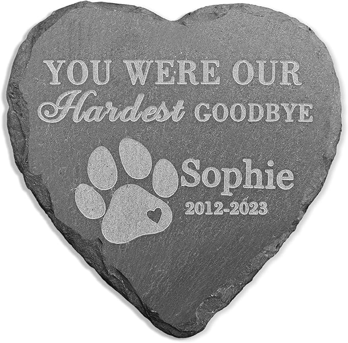 Pet Memorial Stones - Personalized Pet Memorial Gifts - Pet Loss Gifts - Loss of Pet Sympathy Gift Dog - Dog Memorial Stone - Dog Memorial Gifts - Cat Memorial Gifts for Loss of Cat