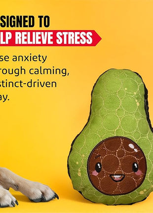 Bite Force - Durable & Strong Dog Toy Avocado Squeaker, Kevlar-Reinforced for Aggressive Chewers for Small Medium Large Dogs - Green.