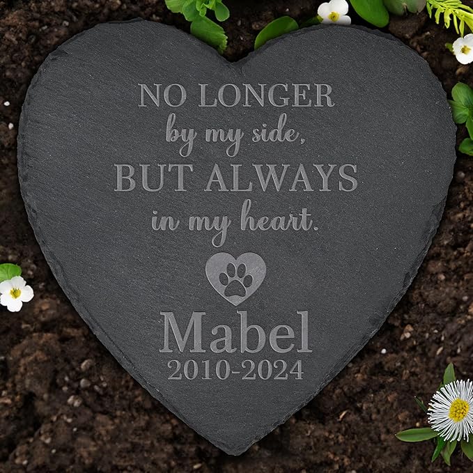 Pet Memorial Stone, Dog Memorial Stone, Dog Memorial Gifts for Loss of Dog, Pet Memorial Gifts, Pet Loss Sympathy Gift, Dog Bereavement Gifts, Dog Passing Away Gifts - Forever in My Heart
