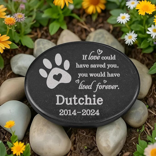 Pet Memorial Stones Personalized, Pet Sympathy Gifts, Pet Lost Gifts, Dog Memorial Gifts for Loss of Dog, in Memory of Pet Gifts, Pet Remembrance Gift, Pet Grave Markers