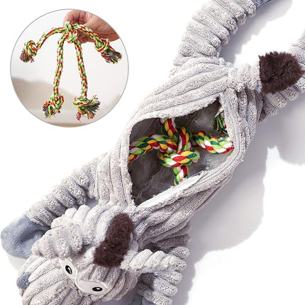 Dog Toy, Unstuffed Plush Toy for Large Breed, Cute Squeaky Dog Toys with Crinkle Paper, Big Puppy Chew Toys for Small, Middle, Large Breed