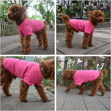 Lovelonglong Pet Clothing Dog Costumes Basic Blank T-Shirt Tee Shirts for Large Dogs Rosered XXXXL