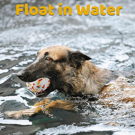 Dog Balls, Indestructible Dog Toy Ball for Aggressive Chewers, Durable High Elasticity Interactive Ball for Training Dog Catch and Fetch, Large Medium Small Dog and Puppies(3in, 2pcs)