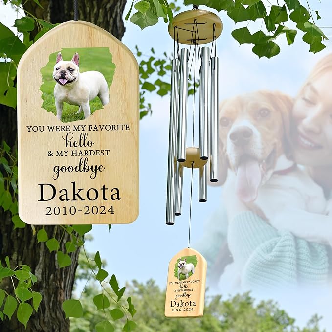 Personalized Pet Memorial Gifts, Pet Memorial Wind Chime, Dog Memorial Gifts, Cat Memorial Gifts, Pet Loss Gifts, Pet Loss Sympathy Gift, Dog Bereavement Gift, Dog Remembrance Gift - My Favorite
