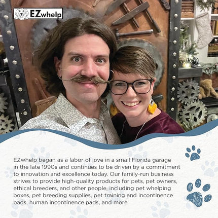 EZwhelp Reusable Dog Pee Pads - Waterproof Training Pads for Dogs - Washable & Sanitary - Rounded Corners - Laminated, Lightweight, Durable - Pet Essentials for Puppy Training and Whelping - 48" x 60"