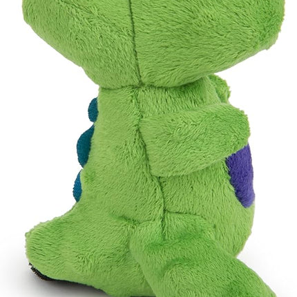 goDog Just For Me Dinos T-Rex Squeaky Plush Dog Toy, Chew Guard Technology - Green, Mini