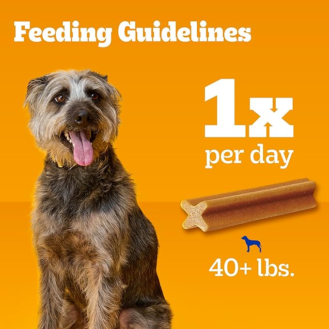 Pedigree Dentastix Large Breed Dog Treats, Original Flavor, 14.99 oz. Bag (18 Treats)
