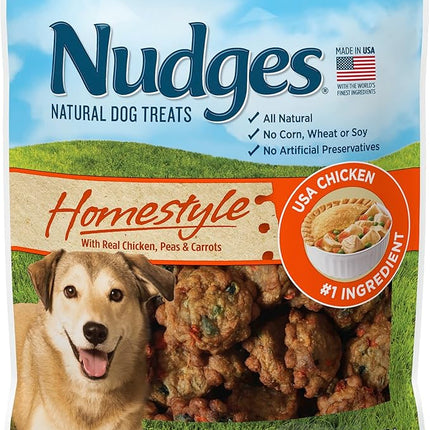 Nudges Blue Buffalo Nudges Homestyle Natural Dog Treats, Chicken, 16oz Bag