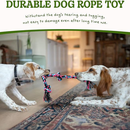 Dog Rope Toy for Large Dogs, Heavy Duty Chew Toys for Aggressive Chewers, Indestructible Durable Cotton Tug of War Rope Toys for Medium to Large Breed Teeth Cleaning