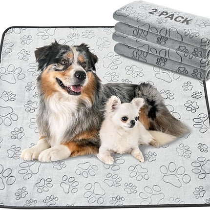 Qeils Reusable Puppy Pads, 2 Pack Washable Pee Pads for Dogs, Non Slip Wee Wee pad, Absorbent and Leakproof Training Mats for Potty, Crate, Playpen, Bed, Sofa, 41"x 41"