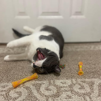 SPOT Kitty Fun Tubes Cat Toy | Bouncy Cat Toy with Catnip Inside for Cats and Kittens to Bite, Swat and Chase | Interactive Cat Toy | 3 Pieces