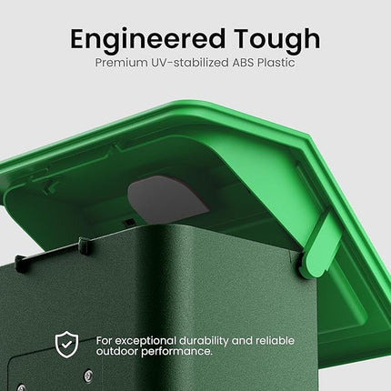 Bird Feeder with Camera Solar Powered 2K HD Video, 10,000+ Species AI Recognition, Real-Time App Alerts, and Weatherproof Design for Effortless Birdwatching, Gift for Bird Lovers, Grass Green