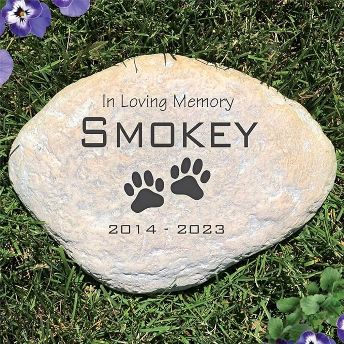 GiftsForYouNow Engraved in Loving Memory Pet Memorial Garden Stone, 11.5 Inch, Pet Loss Gift, Dog Memorial, Temporary Grave Marker, Dog Headstone, Dog Memorial Gift for Loss of Dog