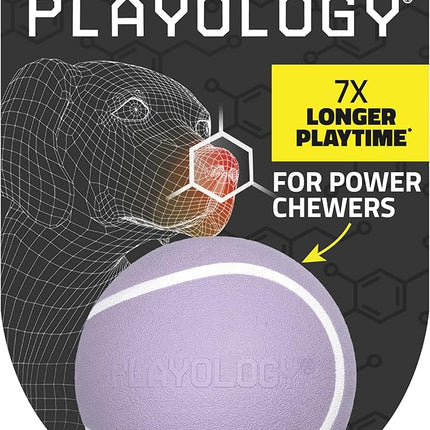 Playology Dog Toys | Squeaky Chew Ball - Bouncy Durable Floating Fetch Ball for Dogs | Medium Lamb Scented Toy - Easy to Clean and Made from Non Toxic Materials