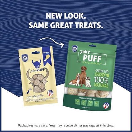 Himalayan Dog Chew Yak Cheese Treats, 100% Natural, Long Lasting, Gluten Free, Healthy & Safe, Lactose & Grain Free, Protein Rich, Chicken Flavor Flavor Crispy Puffed Treat, For All Breeds, 9.9 oz